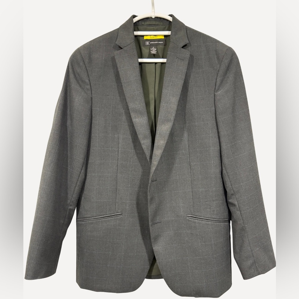 INC International Concepts Charcoal Gray Blazer (Slim Fit)